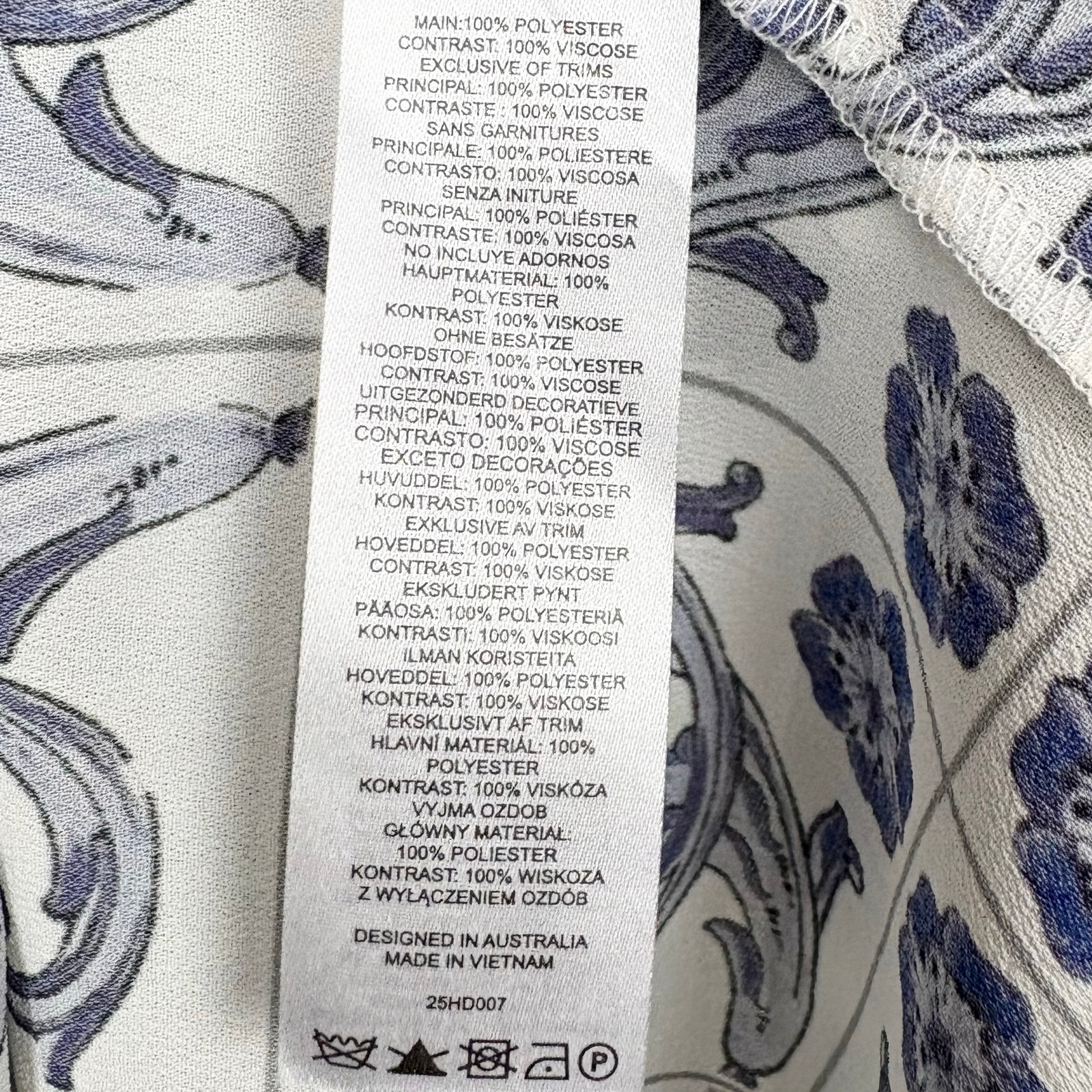 Palm Noosa Bianca Dress Maxi Square Neckline Dropped Waist Viscose Crepe Size 6 — image 5 of 8
